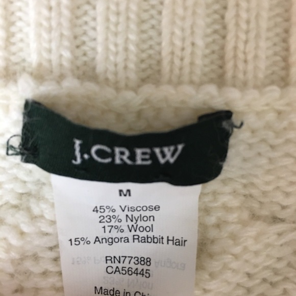 JCrew super soft(rabbit hair)cream sweater size M - Picture 6 of 7